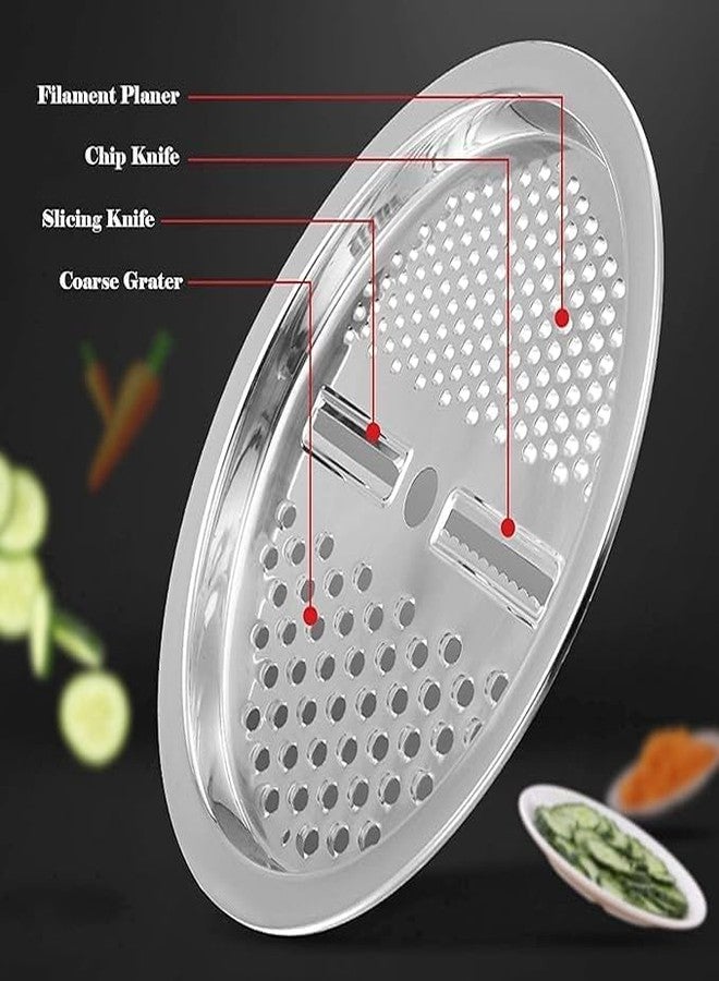 Foliam Multifunctional Stainless Steel Basin 3 in 1 Drain Basket Vegetable Cutter Food Strainers with Vegetables Slicer Tray Fruits Washing Bowl Set Strainer for Home (3 IN1 Bowl 26CM) - Image 4